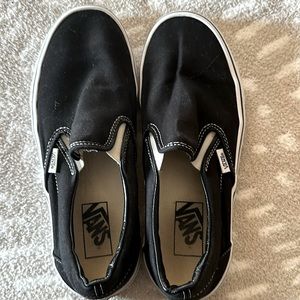 Vans Classic black slip-on shoes US Mens 7, Women 8.5